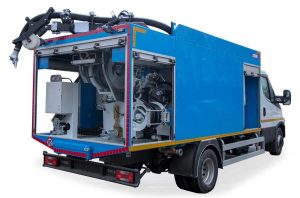 Tank truck ATRIK type KA for sewage cleaning - canal jet with armor in the form of protection from low temperatures