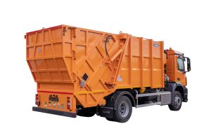 Garbage truck ATRIK type R2P for emptying underground containers with a crane