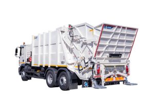 Garbage truck ATRIK type R2P for emptying underground containers with a crane