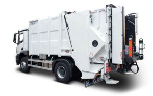 Garbage truck ATRIK type R3P KAW with automatic washing of containers and bins and an additional machine for separate drainage