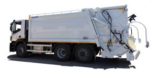 Vozilo za odvoz smeća ATRIK tip R3P po principu potisne ploče sa daljinskim komandama za automat za pražnjenje kontejnera i kanti