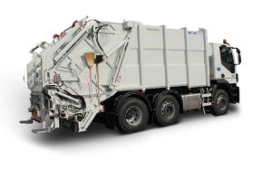 Vozilo za odvoz smeća ATRIK tip R2P AU AV po principu potisne ploče sa mehanizmom za pražnjenje velikih kontejnera